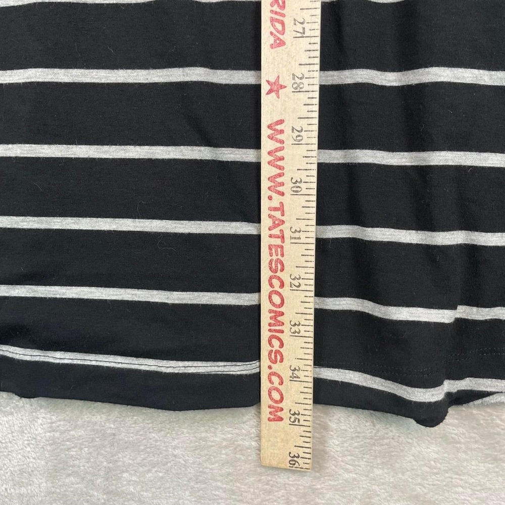 Vintage Black & grey striped tube top dress / foldover skirt - Picture 5 of 5